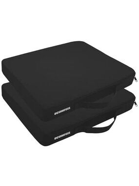 Black Stadium Seat Cushions 2 Pack Waterproof Foam Bleacher Bench Portable